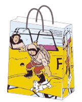 TINTIN - L'ETOILE MYSTERIEUSE - sac papier 38 x 30 x 13.5 cm