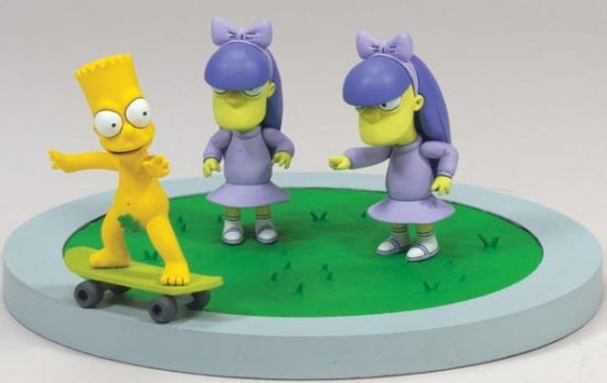 (article avec défauts) Figurines Les Simpson Bart, Sherri & Terri "Doodle Double Dare" McFarlane 2007