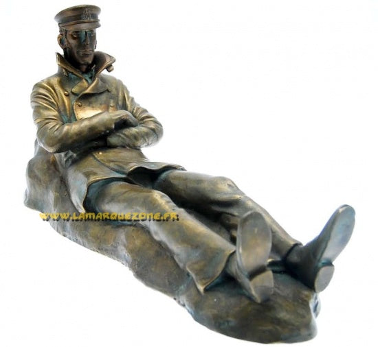 CORTO MALTESE: ALLONGE - statuette en bronze 36 cm