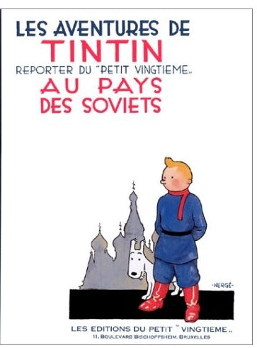 TINTIN: TINTIN AU PAYS DES SOVIETS - affiche 50 x70 cm