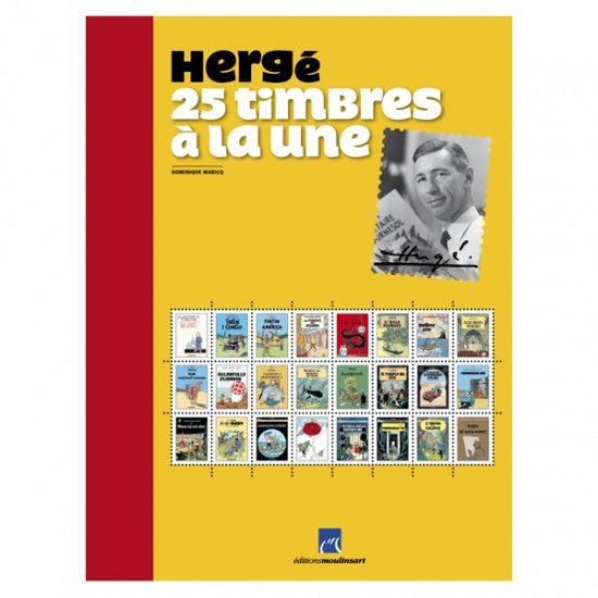 TINTIN: HERGE, 25 TIMBRES A LA UNE