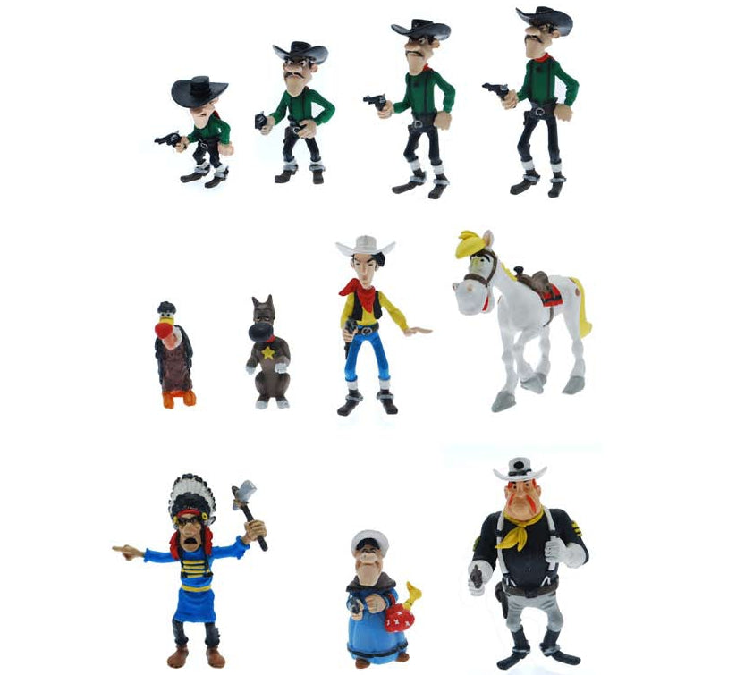 LUCKY LUKE: TUBO - assortiment de 11 figurines