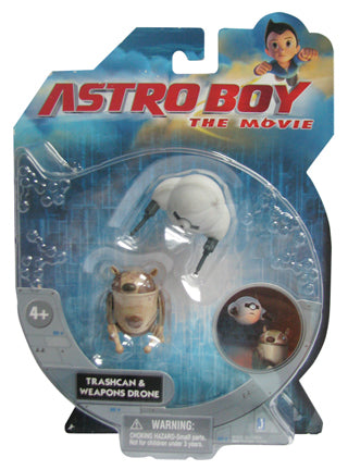 ASTRO BOY: DRONE & TRASHCAN - figurine articulée 10 cm