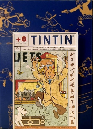 TINTIN: TINTIN & LES JOUETS - puzzle 140 pièces en bois 25 x 36 cm