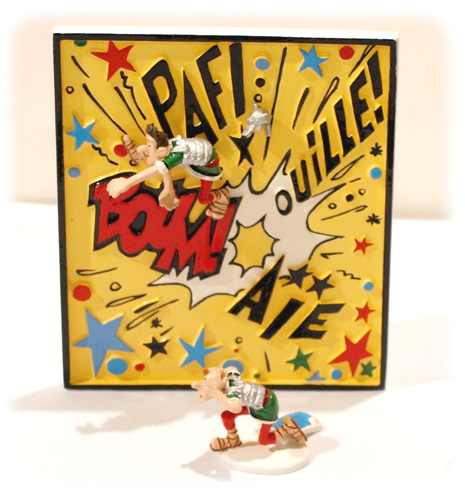 ASTERIX - "PAF! BOUM! OUILLE! AIE!" - diorama en métal 10 cm