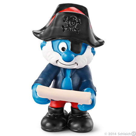 LES SCHTROUMPFS: SCHTROUMPF CAPITAINE - figurine plastique 5 cm