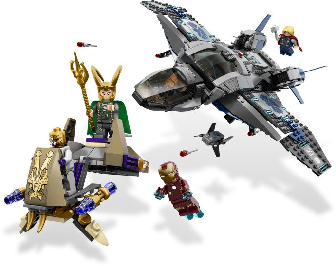 MARVEL SUPER HEROES: LE COMBAT AERIEN EN QUINJET, LEGO© 6869 - jeu de construction