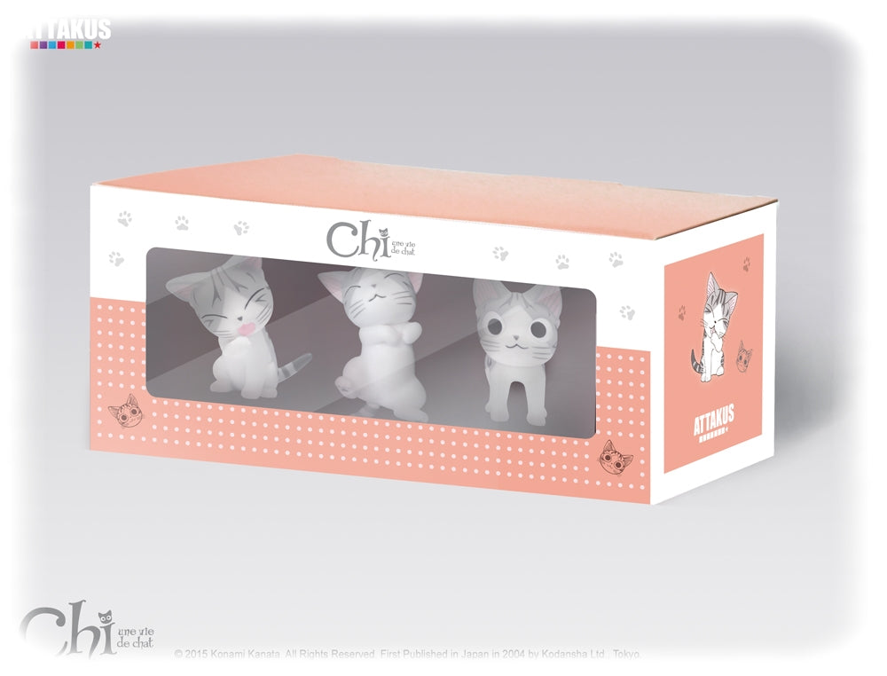 CHI, UNE VIE DE CHAT: COFFRET N°2 - boîte de 3 figurines pvc 4 cm