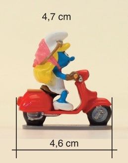 Figurine Pixi Les Schtroumpfs, le code de la route : la Schtroumpfette Dolce Vita 6480