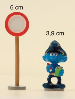 Figurine Pixi Les Schtroumpfs, le code de la route : Interdiction de Schtroumpfer 6486