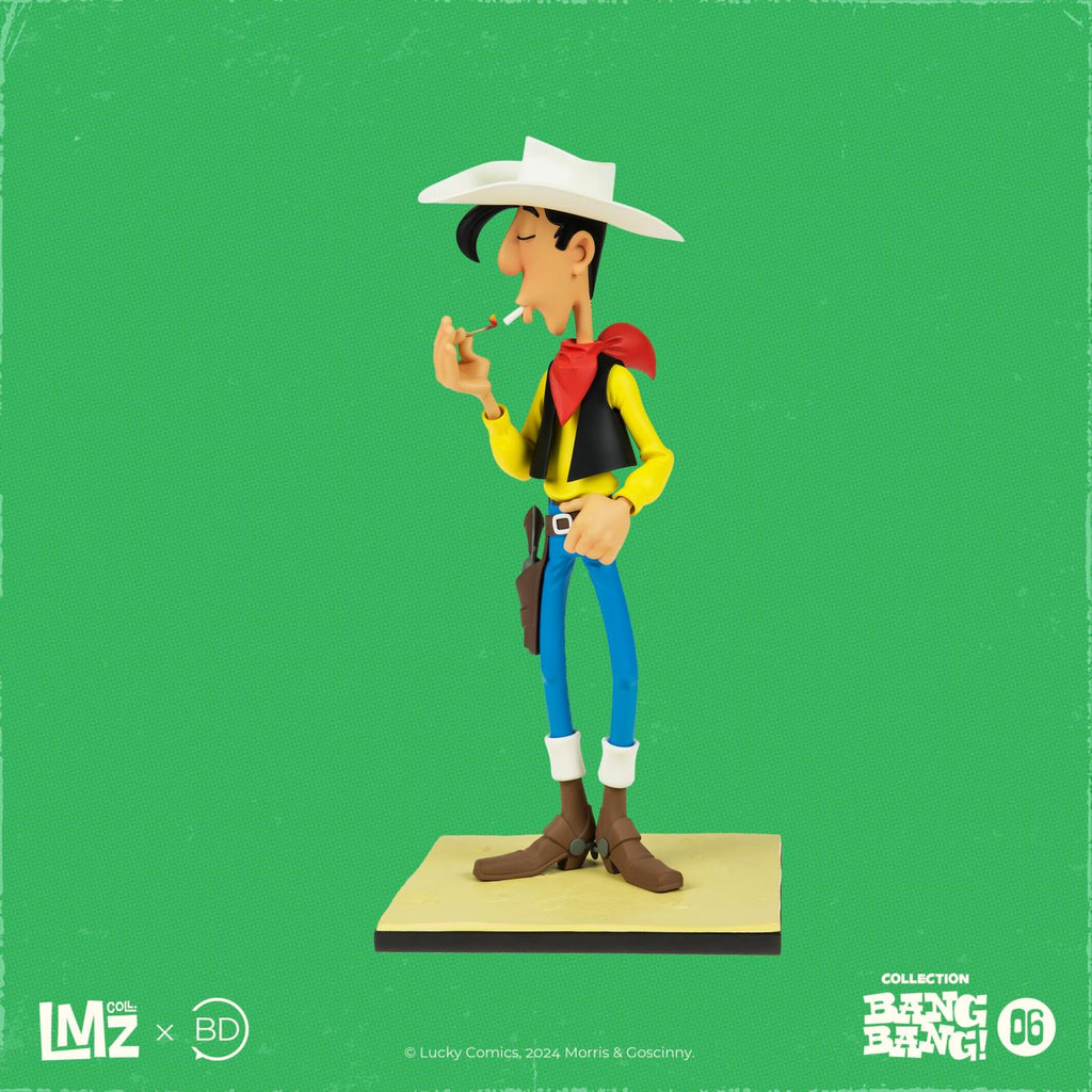 Figurine de collection Lucky Luke allumant sa cigarette, collection Bang Bang! 06 LMZ Collectibles