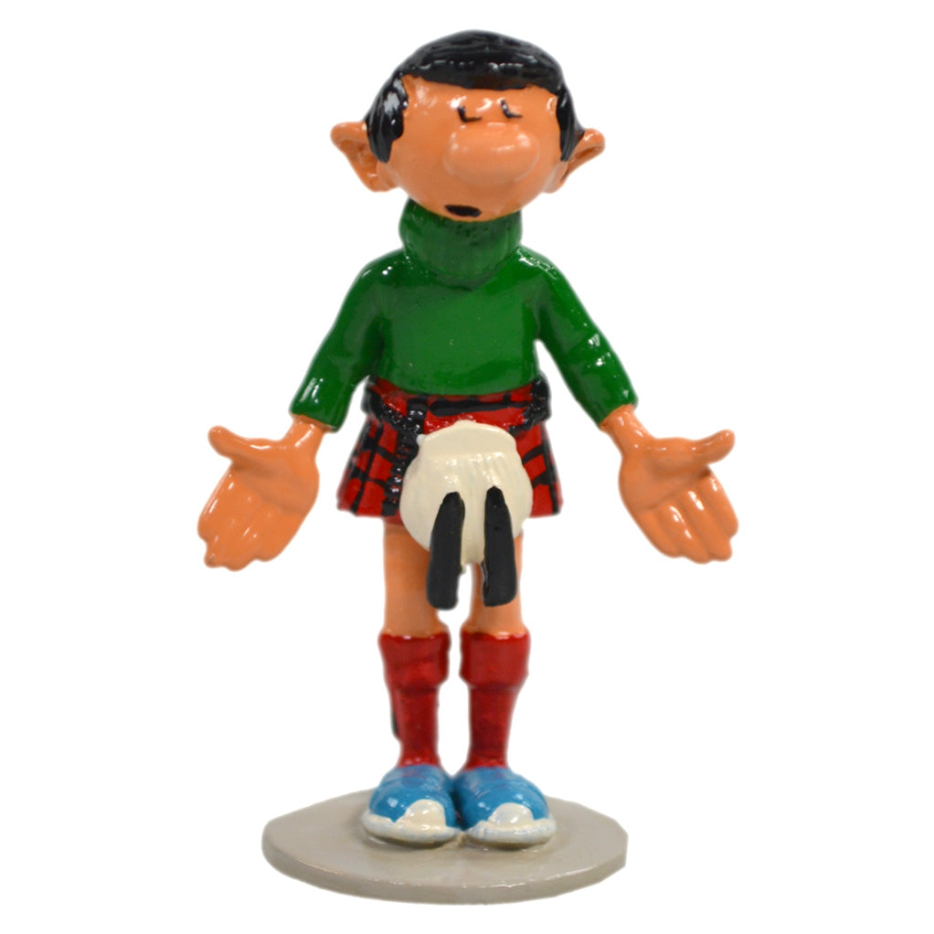 GASTON LAGAFFE: GASTON EN KILT - figurine métal 5.5 cm