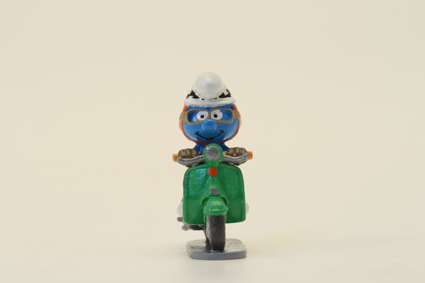 Figurine Pixi Les Schtroumpfs, le code de la route : le Schtroumpf à scooter vert 6481