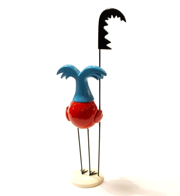 LES SHADOKS: SHADOK GUERRIER FAUX- figurine métal 16.5 cm