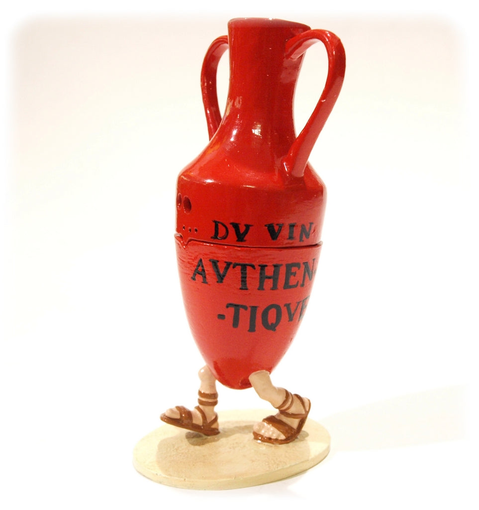 ASTERIX: AMPHORE PUBLICITAIRE ROUGE - figurine métal 12 cm