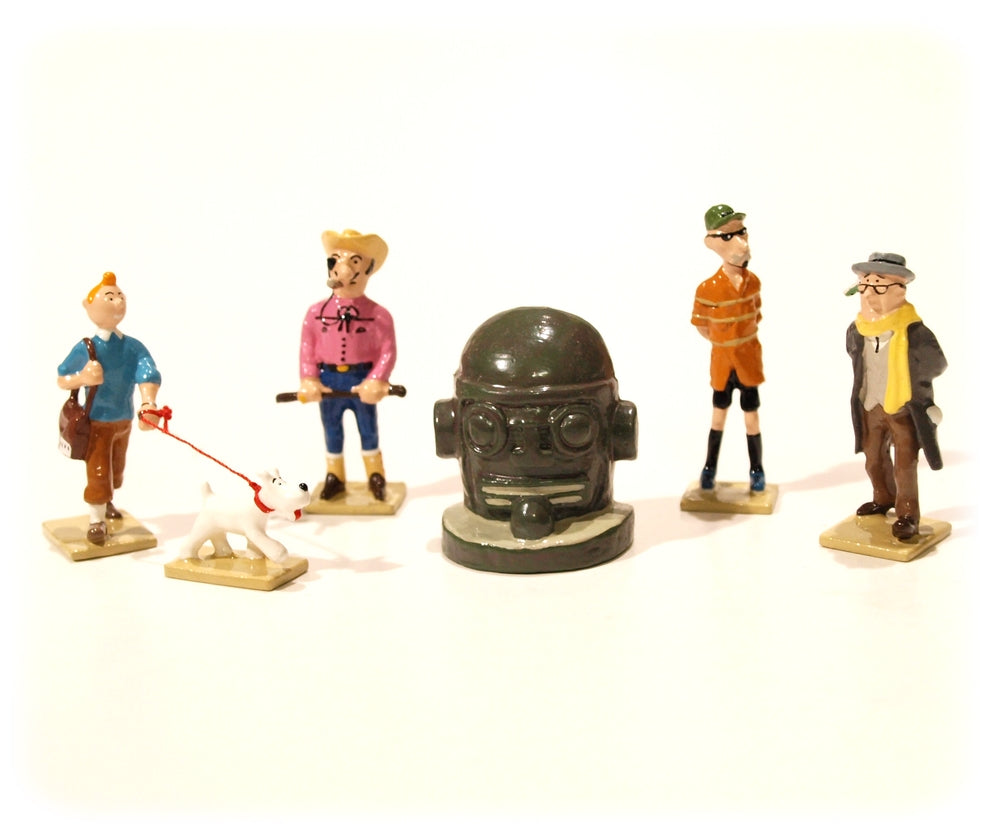 TINTIN: "VOL 714 POUR SYDNEY" - coffret de 6 mini figurines métal