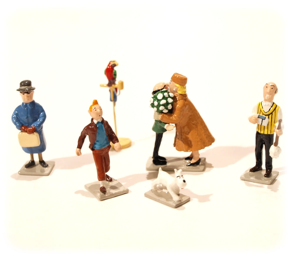 TINTIN: "LES BIJOUX DE LA CASTAFIORE" - coffret de 6 mini figurines métal