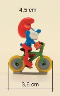 Figurine Pixi Les Schtroumpfs, le code de la route : le grand Schtroumpf à vélo 6484