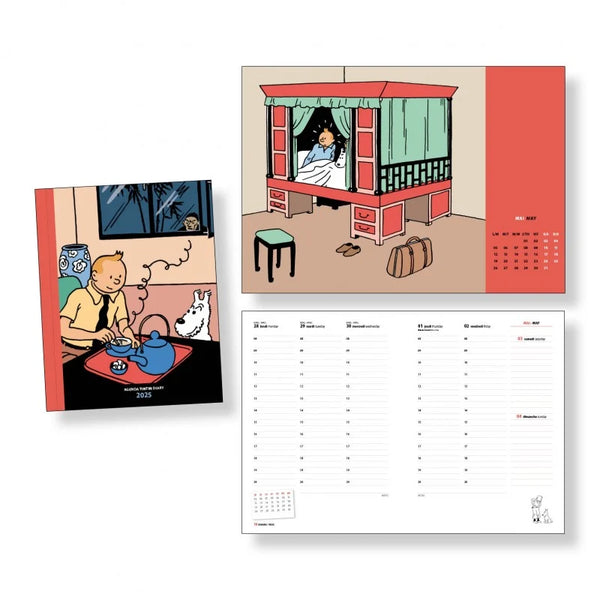 Agenda de bureau Tintin 2025 15.5 x 21 cm Moulinsart (24489)