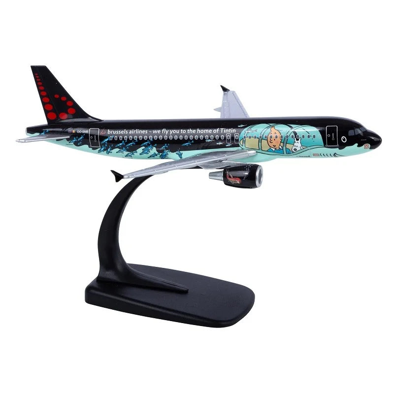 TINTIN: AIRBUS A320 RACKHAM SN BRUSSEL AIRLINES - réplique ABS 19 cm 1:200 Tintinimaginatio 2024 (29667)