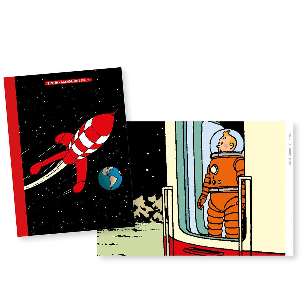 TINTIN: agenda de bureau 2019 16 x 21 cm