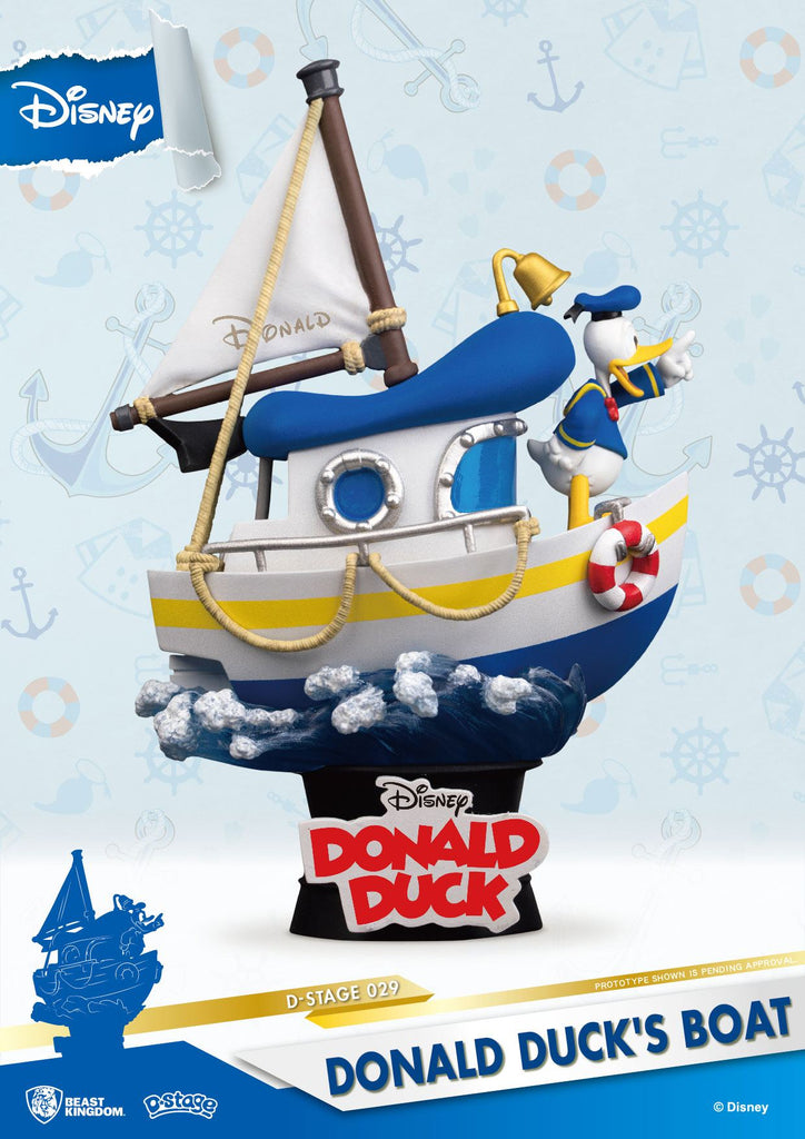 DONALD: DONALD DUCK'S BOAT, D-STAGE 029 - diorama pvc 15 cm