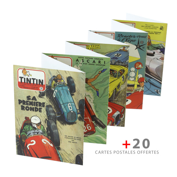MICHEL VAILLANT: LA VAILLANTE MARATHON (couverture Journal de Tintin 1957 N°44) - affiche 50 x 70 cm