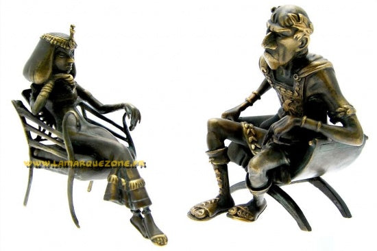 ASTERIX: CESAR & CLEOPATRE - statuettes en bronze 16 cm