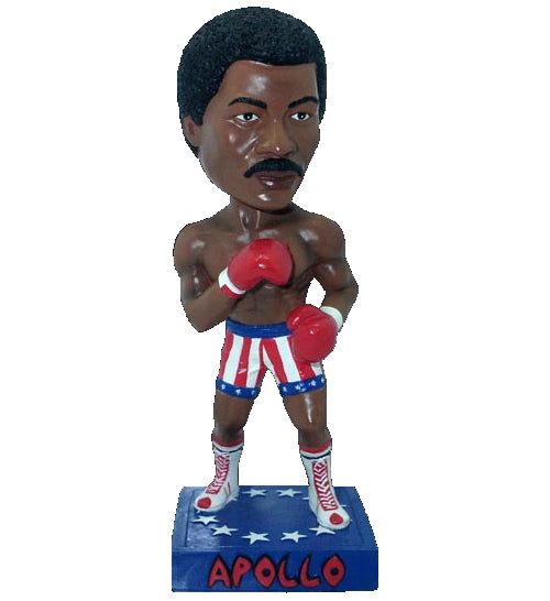 (boite endommagée) Figurine "bobble-head" Rocky Appolo Creed Hollywood Collectibles Group 2007 #6909