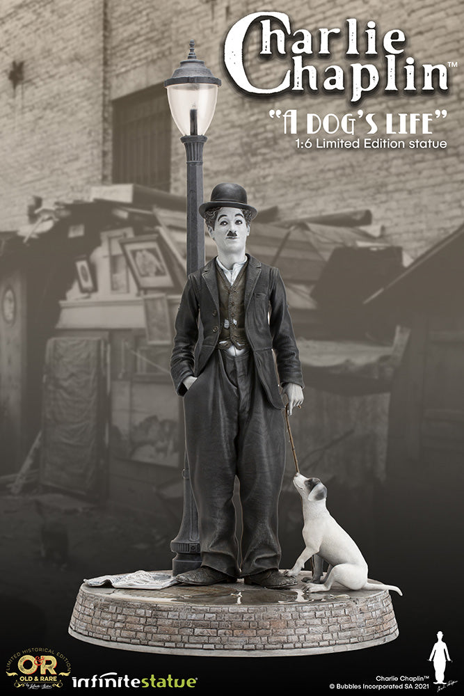 Figurine Charlie Chaplin "A dog's life" "OLD & RARE" Infinite Statue