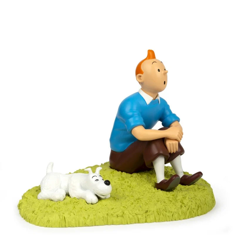 Figurine Tintin & Milou "assis dans l'herbe" Tintinimaginatio 2023 (47001)