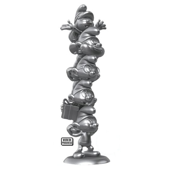 Figurine Colonne des Schtroumpfs Silver Edition Collectoys 2024 (000196)