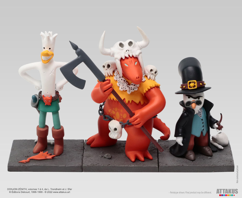 Figurines de collection Donjon Zénith, Herbert, Marvin et le gardien Attakus 2022 C809
