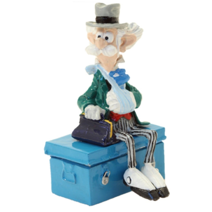 Figurine Pixi Spirou: Champignac assis sur sa cantine 06592