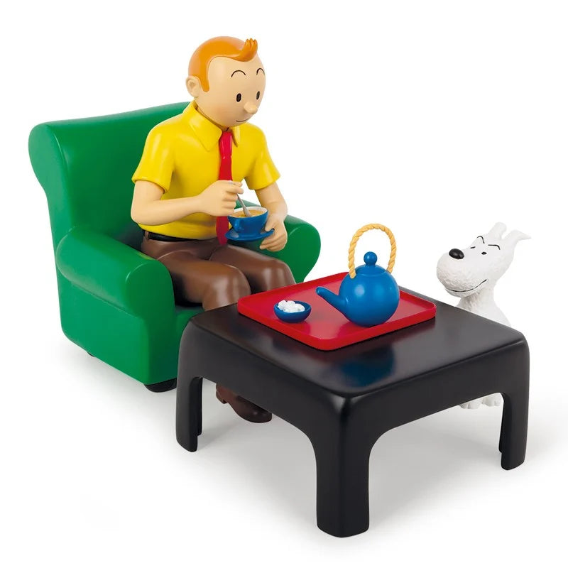 Figurine Tintin prenant le thé "Le Lotus Bleu" Tintinimaginatio 2024 (47002)