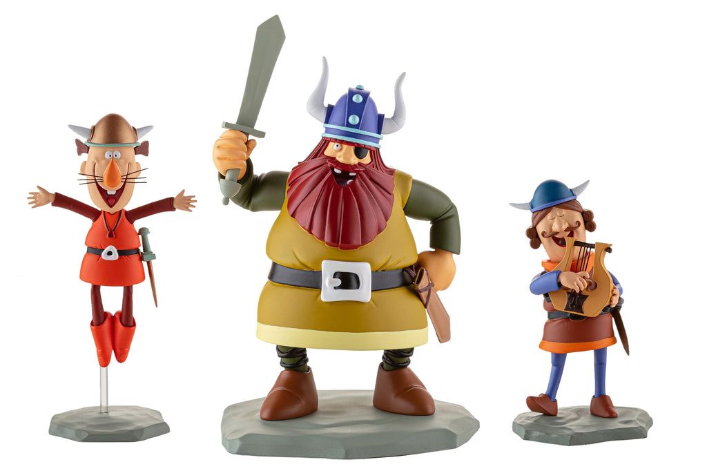Figurines de collection Vic le Viking, coffret n°2, Halvar, Gorm & Ulme LMZ Collectibles ANIMATED! 2020