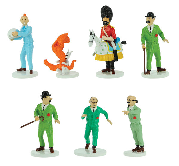 TINTIN ET LA LUNE - assortiment de 7 figurines métal 6 cm Moulinsart 2019 (29254)