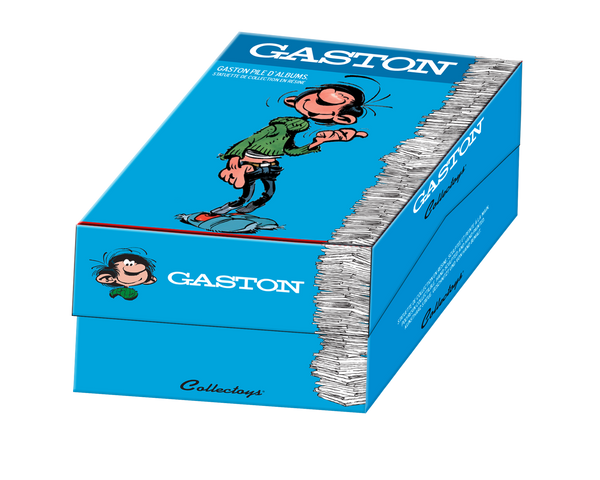 Figurine de collection Gaston Lagaffe et la pile d'albums (Franquin) Collectoys 2020 (00321)