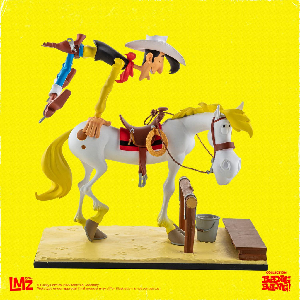 Figurine de collection Lucky Luke & Jolly Jumper "En avant, Old Boy !", collection Bang Bang! 01 LMZ Collectibles