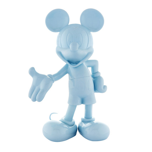 MICKEY: MICKEY WELCOME BLEU PASTEL LAQUE - statuette en ABS 30 cm