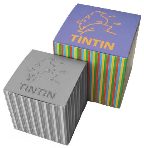 TINTIN - boîte cadeau mauve 13 x 13 x 13 cm