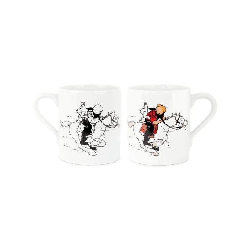 Mug Tintin "en Amérique" Noir & Blanc / Colorisé Tintinimaginatio 2022 (47990)