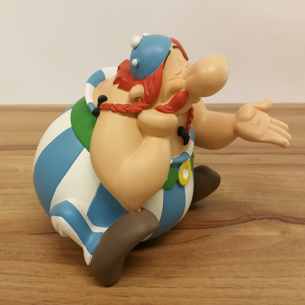 ASTERIX: OBELIX ASSIS - statuette résine 14 cm