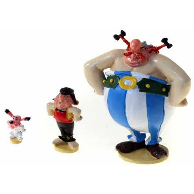 ASTERIX: IDEFIX, PEPE ET OBELIX FONT PRESSION - figurines en métal