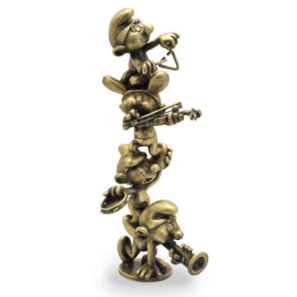 LES SCHTROUMPFS: LA COLONNE DE SCHTROUMPFS MUSICIENS, PIXI ATELIER BRONZE