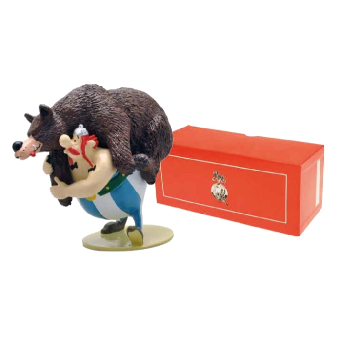 ASTERIX: OBELIX PORTANT LE GRIZZLY, COLLECTION ORIGINE #2 - figurine métal