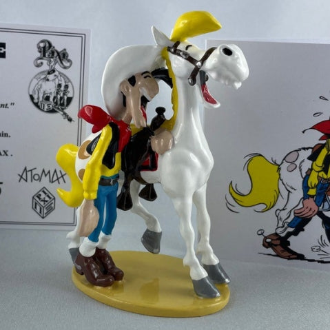 (article avec défauts) Figurine Pixi Lucky Luke & Jolly Jumper riant 5449 (Atomax, 2021)