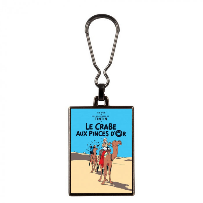 Porte-clés métal Tintin couvertures "Le crabe aux pinces d'or" Moulinsart 2022 (42533)