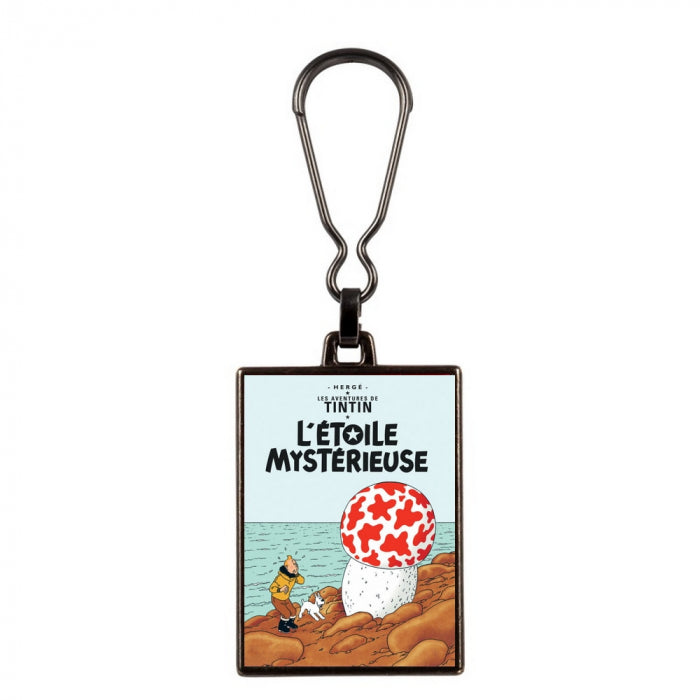 Porte-clés métal Tintin couvertures "L'étoile mystérieuse" Moulinsart 2022 (42535)