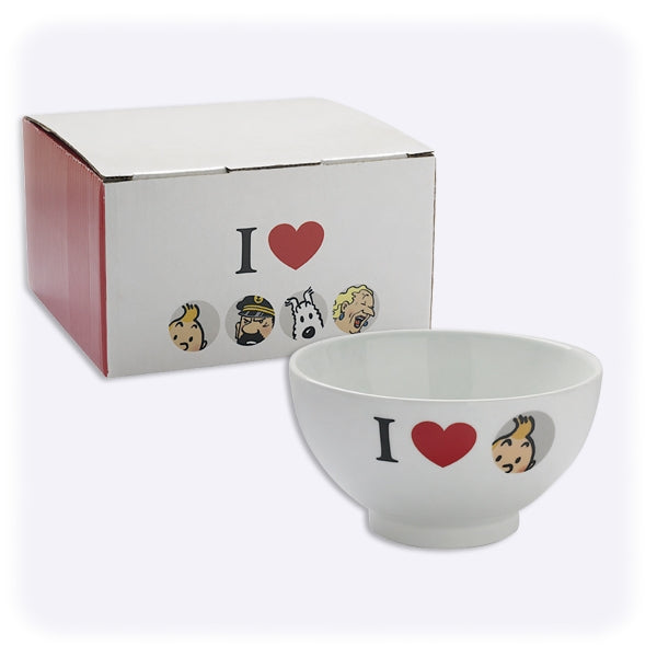 TINTIN: I LOVE TINTIN - bol porcelaine